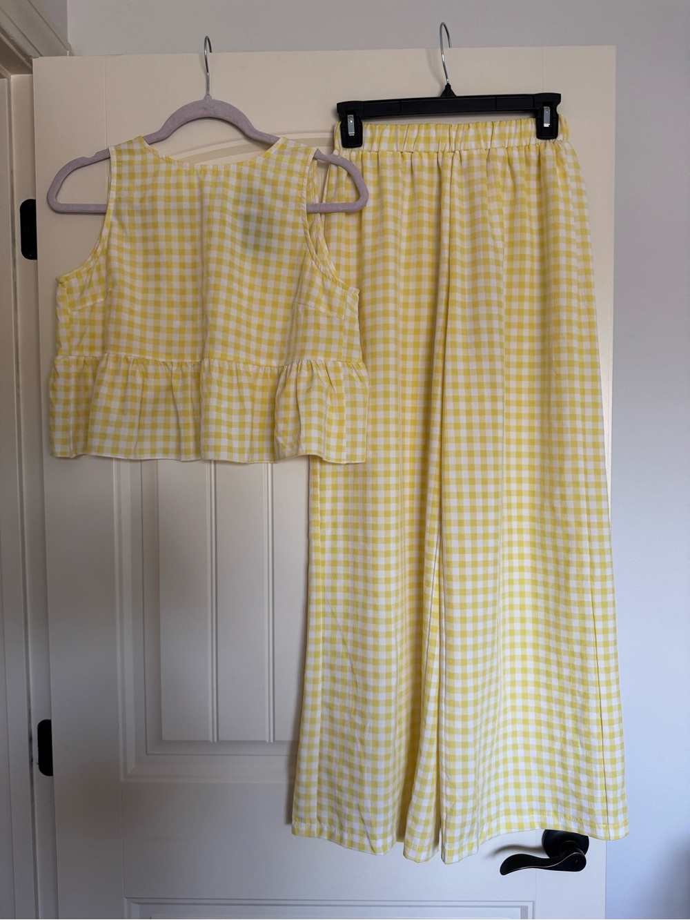 Yellow Gingham Set - Two-Piece Tank & Pants